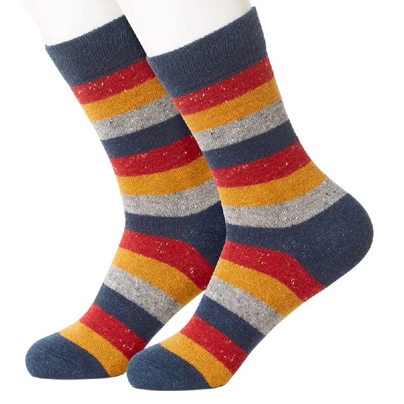 Navy Stripes Ragg Women's Socks