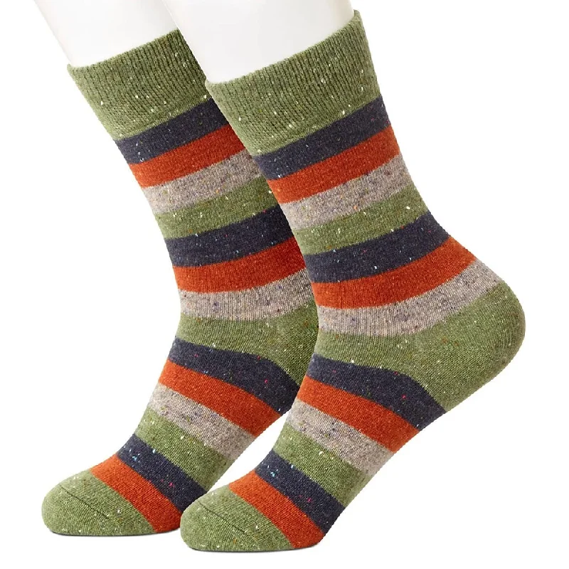 Green Stripes Ragg Women's Socks