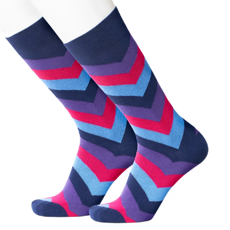 Chevron Blue Men's Socks