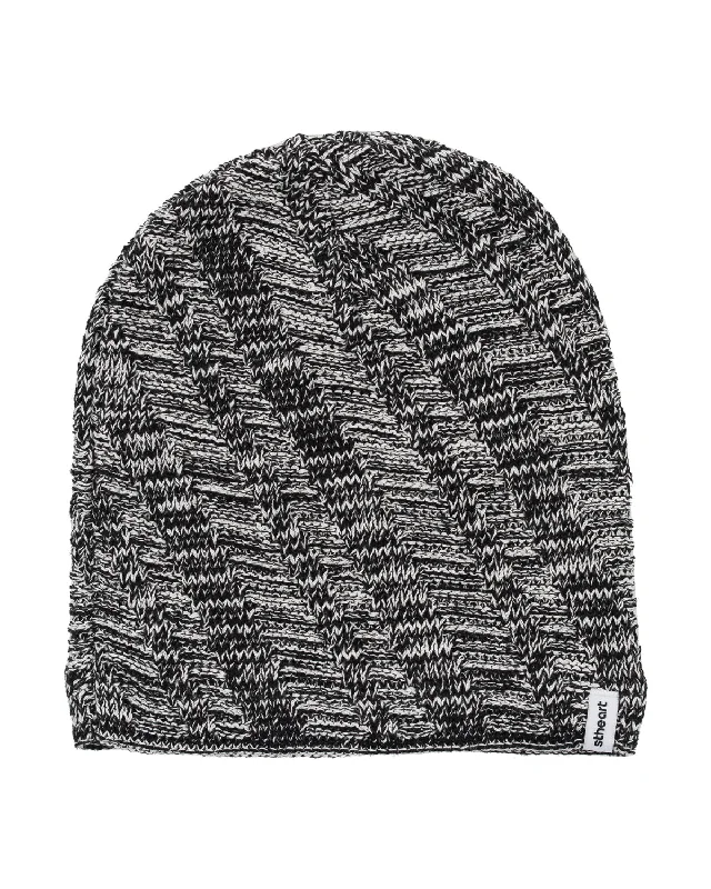 Staircase Slouch Beanie | Salt & Pepper