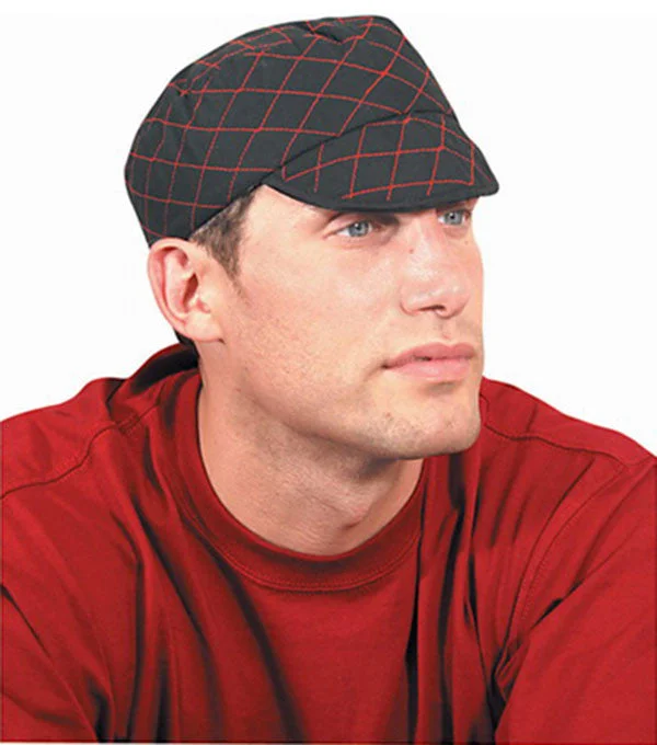 OccuNomix Tuff Nougies Quilted Beanie With Red Stitching