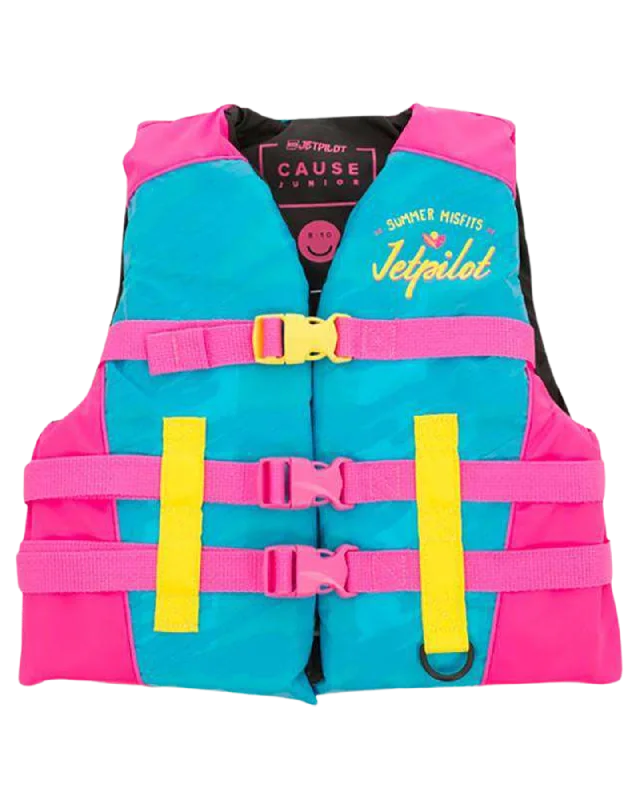 JETPILOT THE CAUSE KIDS NYLON VEST - BLUE/PINK - 2020