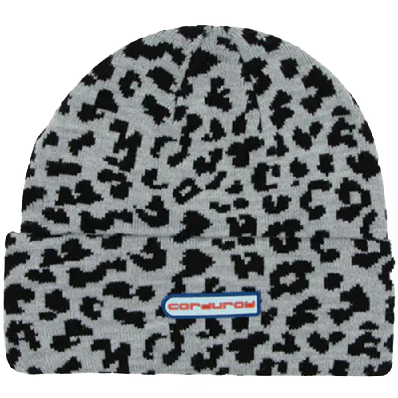 Corduroy Meow Beanie Grey 2023