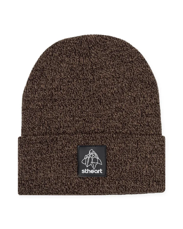 Rock Logo Beanie | Brown Onyx