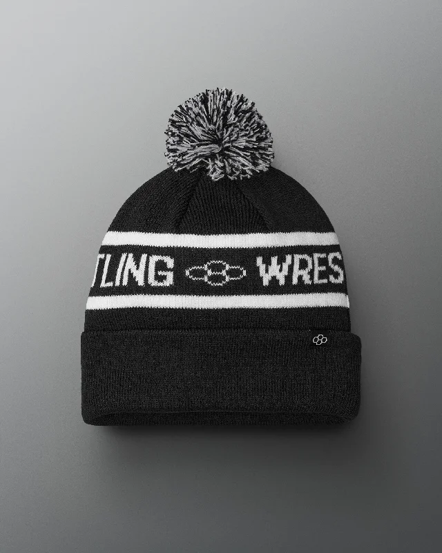 RUDIS Two Tone Pom Beanie - Black/White