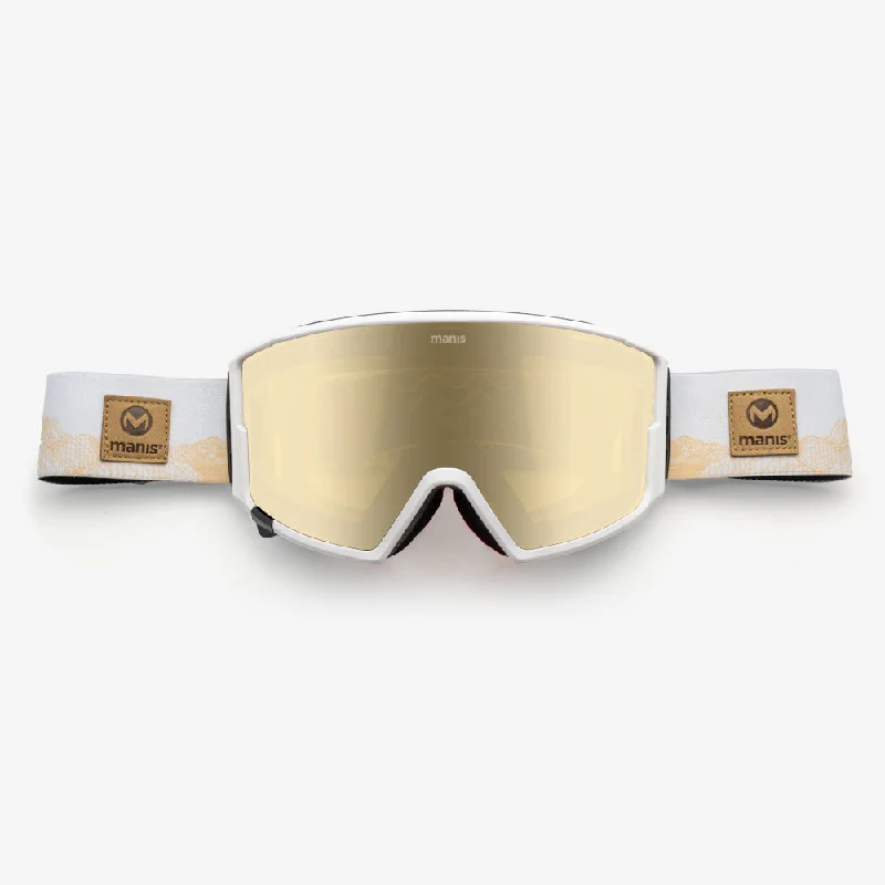 Manis V1 Goggle White – Gold