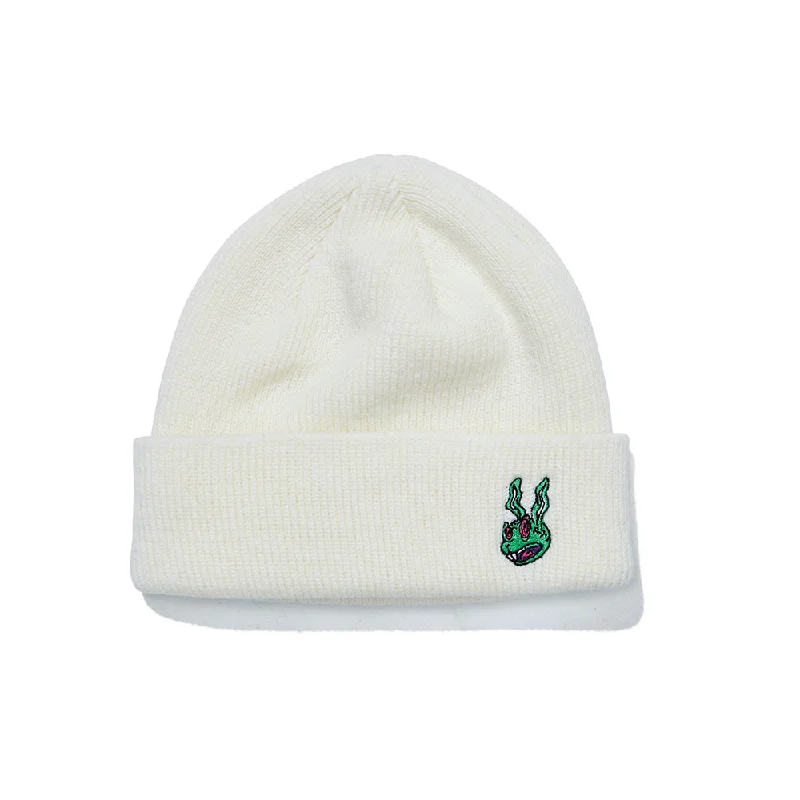 TRIPPY RABBIT BEANIE WHITE