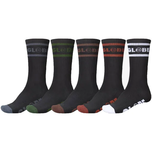 Globe Tilt Hi Crew Sock 5 Pack