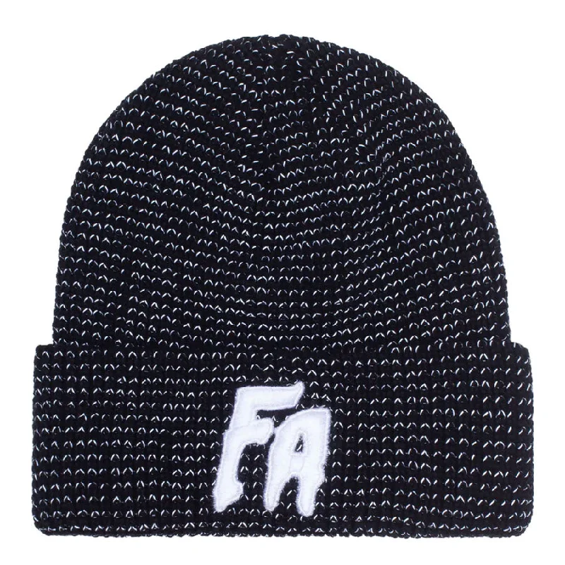 Fucking Awesome Reflective Waffle Cuff Beanie Black