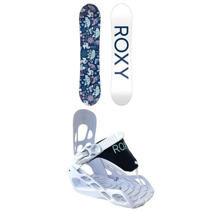 Roxy Poppy Package Little Girl's Snowboard & Speed Strap Bindings 2025