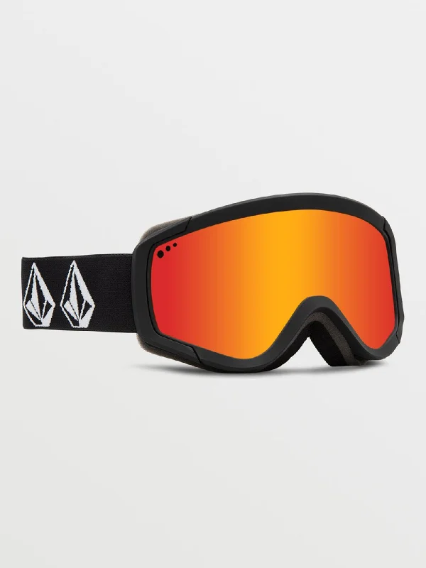 Attunga Matte Black Stone/Red Chrome Goggle (Youth)