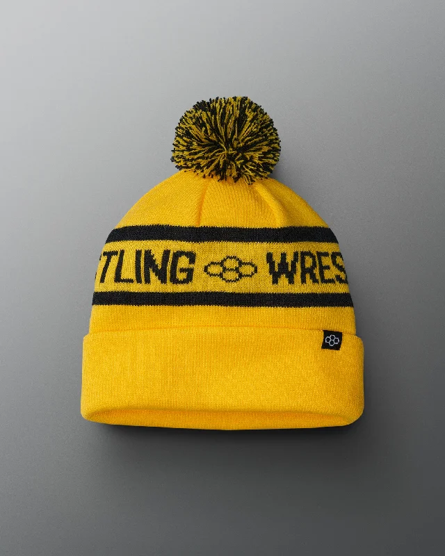 RUDIS Two Tone Pom Beanie - Yellow/Black