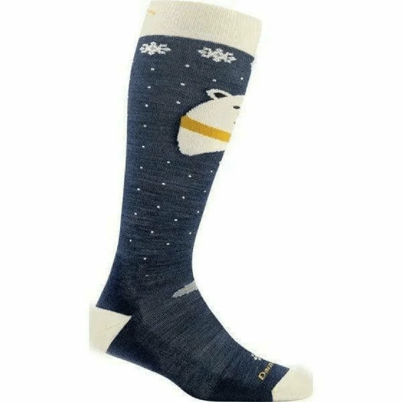 Darn Tough Kids Polar Bear Over-the-Calf Midweight Ski & Snowboard Socks - Clearance