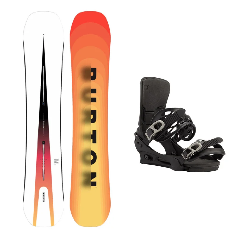 Burton Custom Flying V Snowboard / Cartel X Re:Flex Snowboard Bindings Package 2024