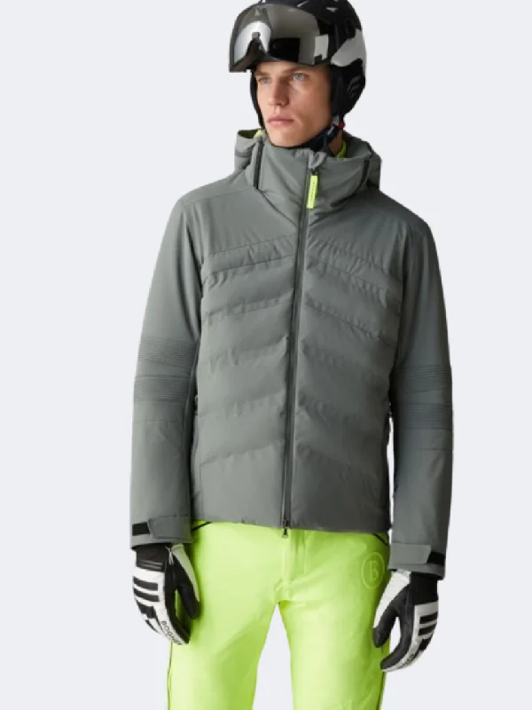 Bogner Henrik Men Skiing Jacket Grey/Neon Yellow