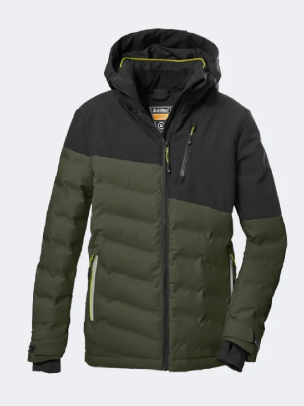 Killtec Ksw 172 Boys Skiing Jacket Dark Olive