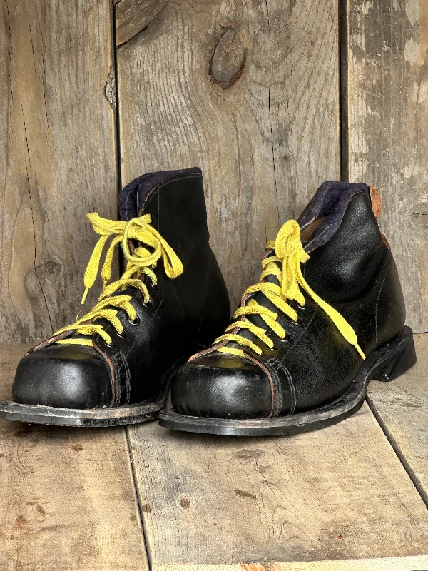 Square Toe Leather Ski Boots