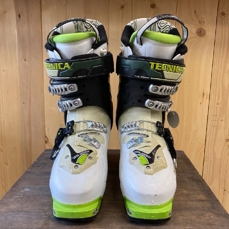 Tecnica - The Agent AT Backcountry Ski Boots - MSRP $650: White/Green/Black-men-26.0/26.5